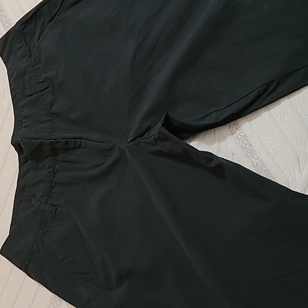 Black 100% cotton Daisy Fuentes wide leg Size 12 Pant Flare